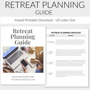 Retreat Planning Template | Retreat Planner | Event Planning | Fillable