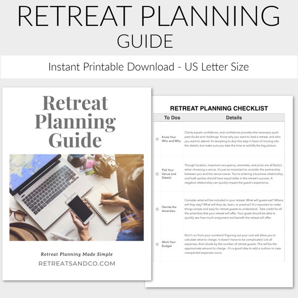 Retreat Planning Template | Retreat Planner | Event Planning | Fillable