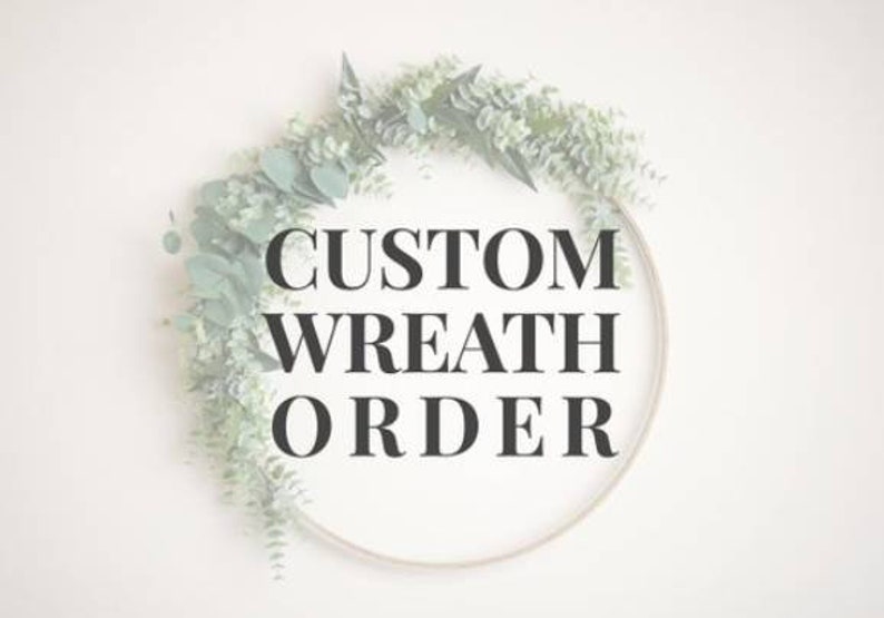CUSTOM WREATH 14 Anemones and eucalyptus for Alicia