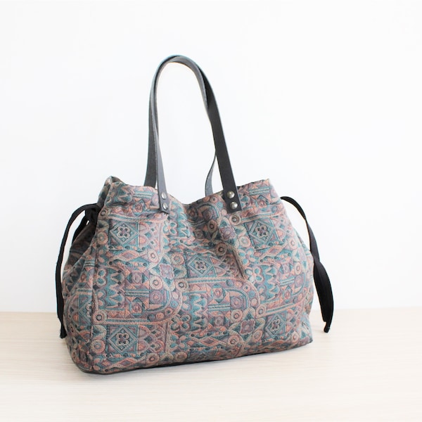 Sac en tissu à motifs, sac en tissu de type Jacquard, malle en tissu