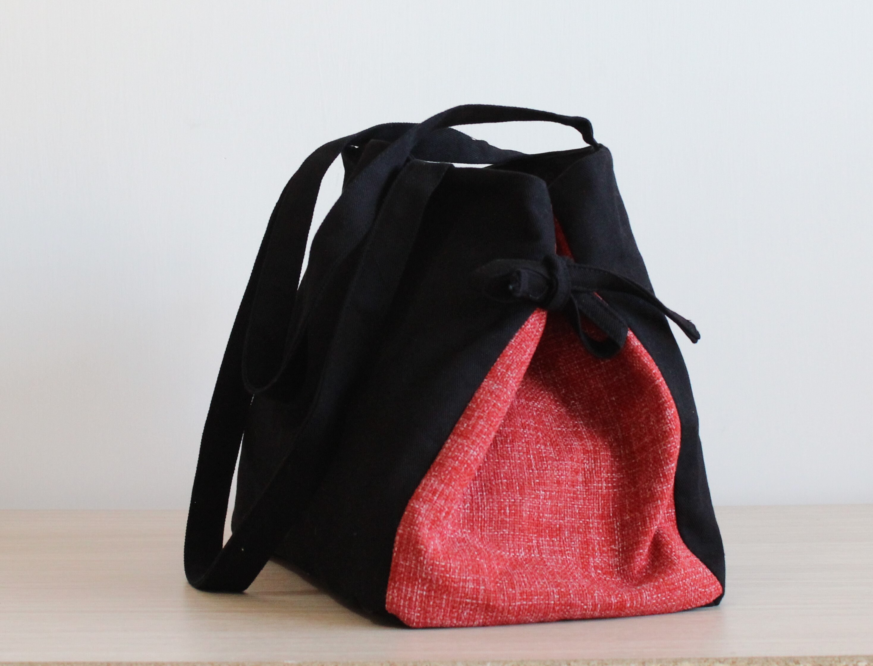 Cloth Bag Black and Red Bag Sack Bag Practical Bag - Etsy UK