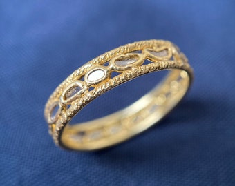 Bague, diamant, argent, plaqué or, bohème chic, ethnique, ring, diamond, silver, gold plated, chic bohemia, ethnic