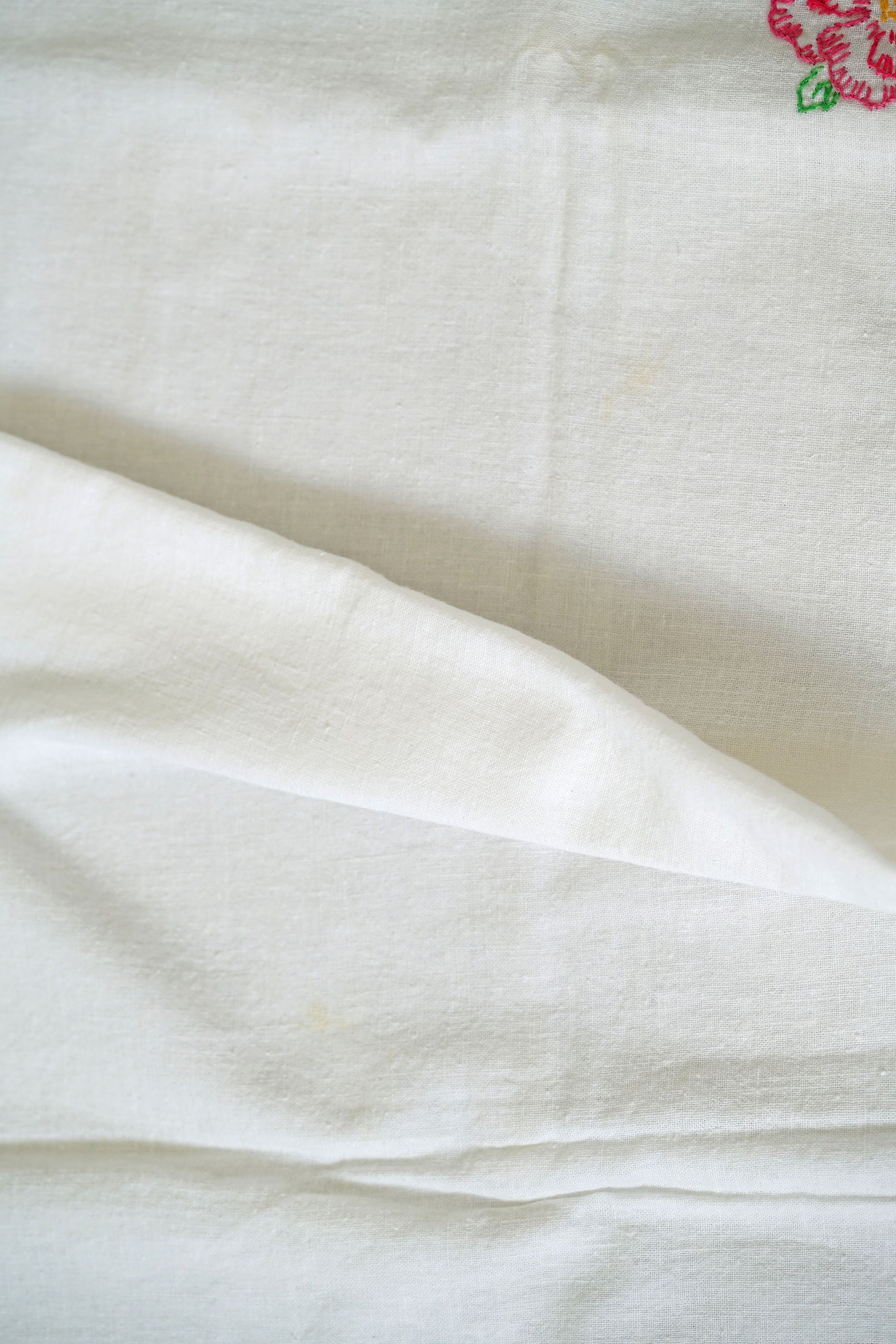 Vintage toalla de té de cocina blanca con hibiscus flor | Etsy