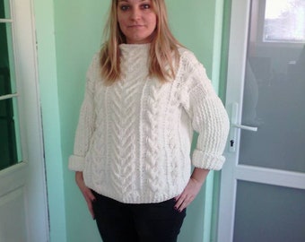 Sweater Hand made Oversize knitting