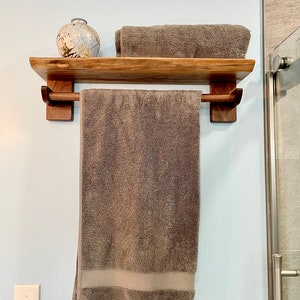 Live Edge Towel Rack Etsy