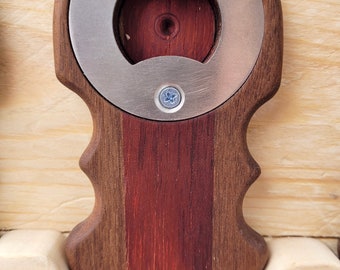 Bottle opener walnut padauk