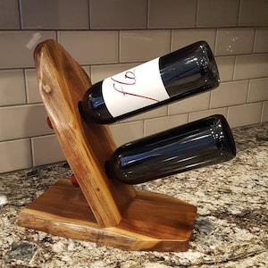 Weinregal, Live Edge Black Walnut, Weindisplay, Date Night, Sommelier, Weingut