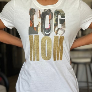 DOG/CAT MOM Photo T-Shirt for Pet Lovers and Beloved Pets