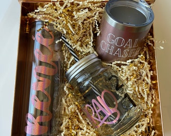 Graduation Gift Box - ConGRADs to the graduate in Rose Gold Everything.