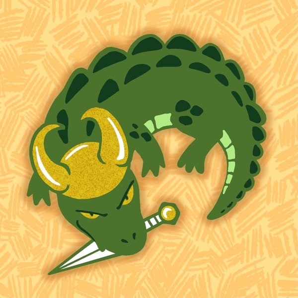 Gator Loki Enamel Pin