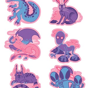 Pastel Cryptids Stickers - Etsy