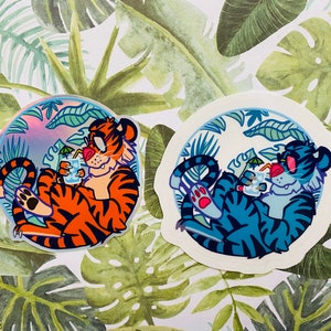 Chill Tiger Vinyl Stickers
