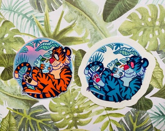 Chill Tiger Vinyl Stickers