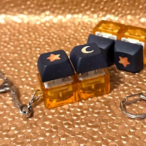 Celestial Keycap Fidget Keychains