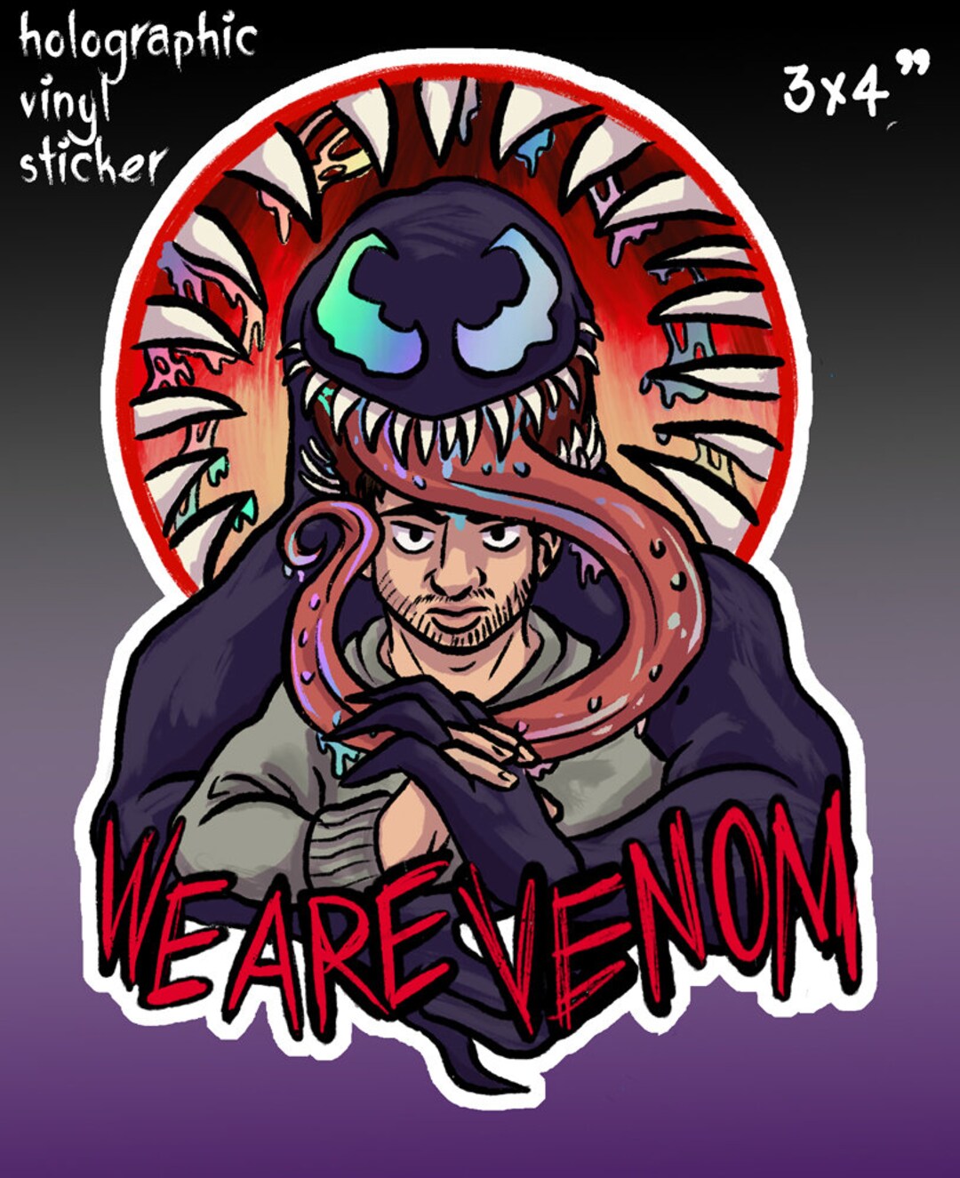 Venom Holo Sticker - Etsy