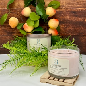 16 oz Peach Scented Coconut Apricot Candle – Luxurious Hand-Poured Candle