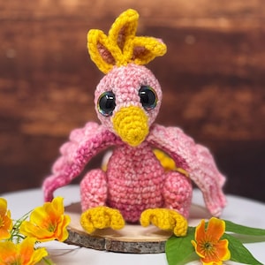 Phoenix - Crochet Creature  – Cute Mystical Plush Toy – Handmade Toy – Amigurumi – Crochet Phoenix  –  Crochet Toy