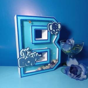 3D Shaker Letter Svg "B" 3D Letter svg File for Cricut 3D Letter Template Silhouette Cameo Laser Cut Letters Birthday PDF Printable