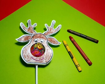 Reindeer Lollipop Etsy