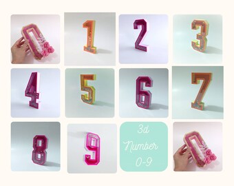 Download 3d Numbers Svg Etsy