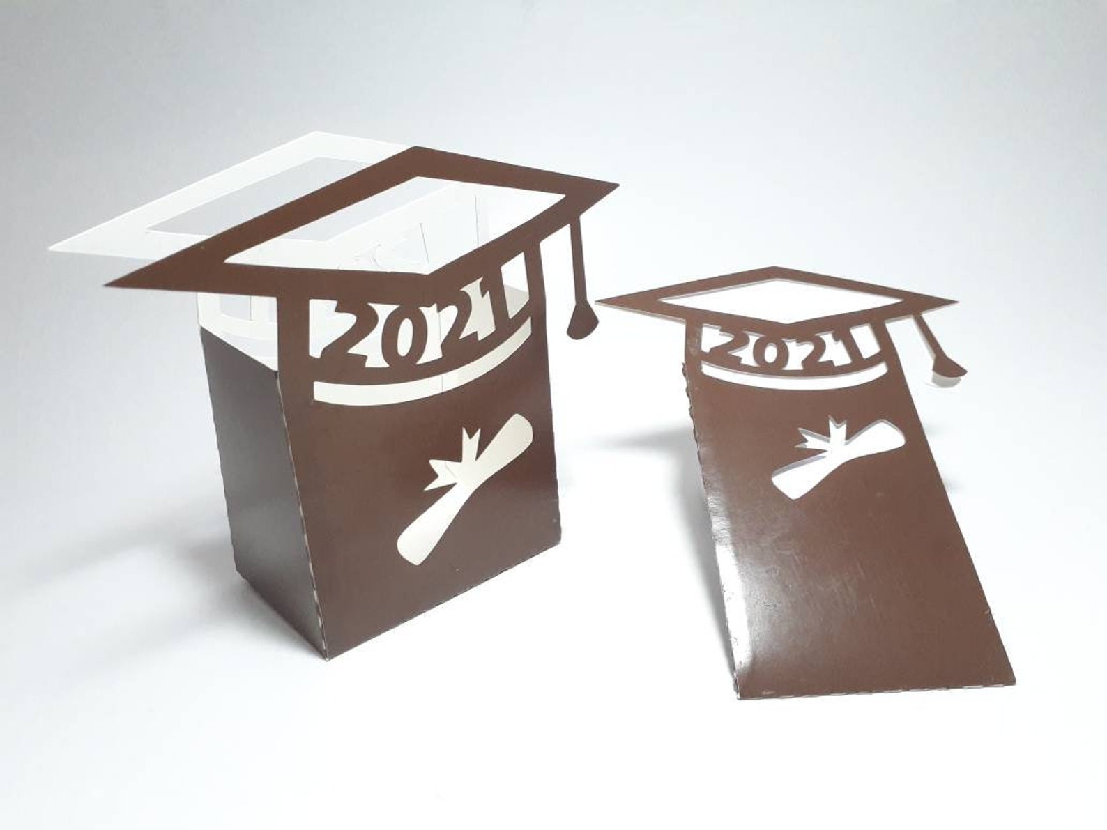 2 SVG Graduation Box Envelope card Class of 2021 invitations Etsy