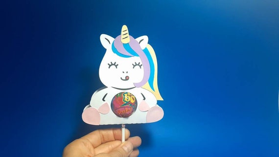 Baby Unicorn Lollipop Holder SVG Unicorn Favor Template Gift | Etsy