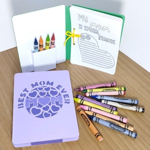 Livro de atividades do Dia das Mães SVG | Modelo de livro para colorir para crianças | Melhor mãe de todas | SVG para Cricut Silohuette Cameo