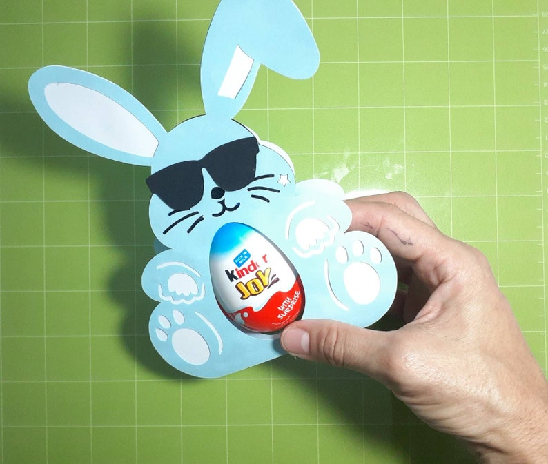 Download Set 2 Rabbit Easter Egg Holder Svg Bunny Template Kinder ...