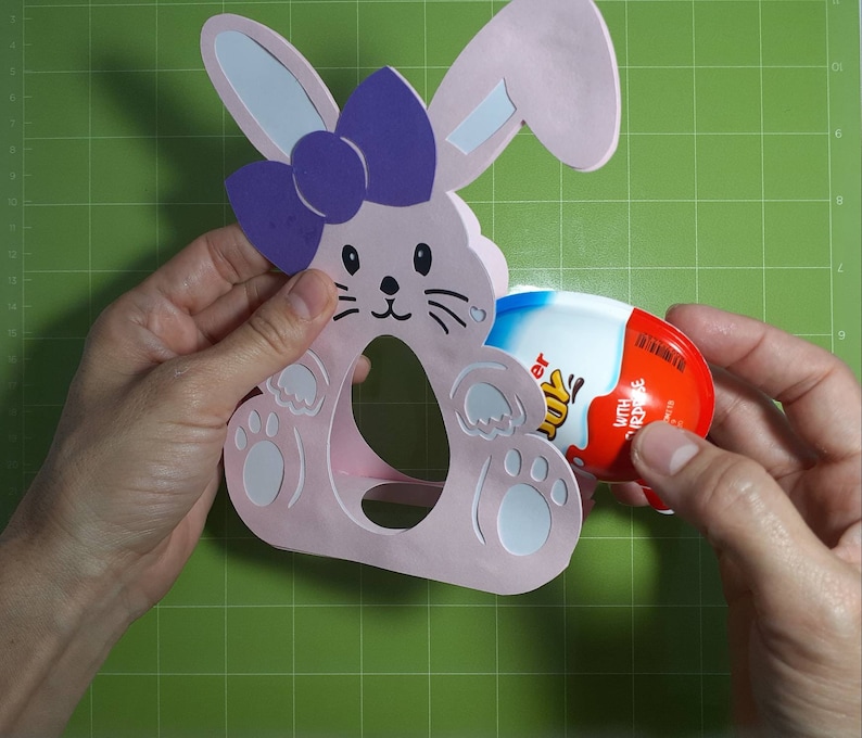 Rabbit Easter Egg Holder Svg Template Kinder Egg SVG Cutting - Etsy