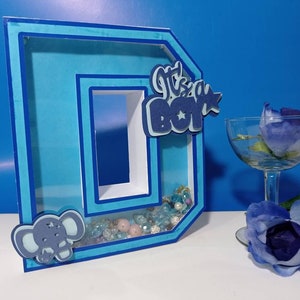 3D Shaker Lettera Svg "D" Lettera 3D File in formato SVG per Cricut Modello di lettera 3D Silhouette Cameo Lettere tagliate al laser Compleanno PDF stampabile