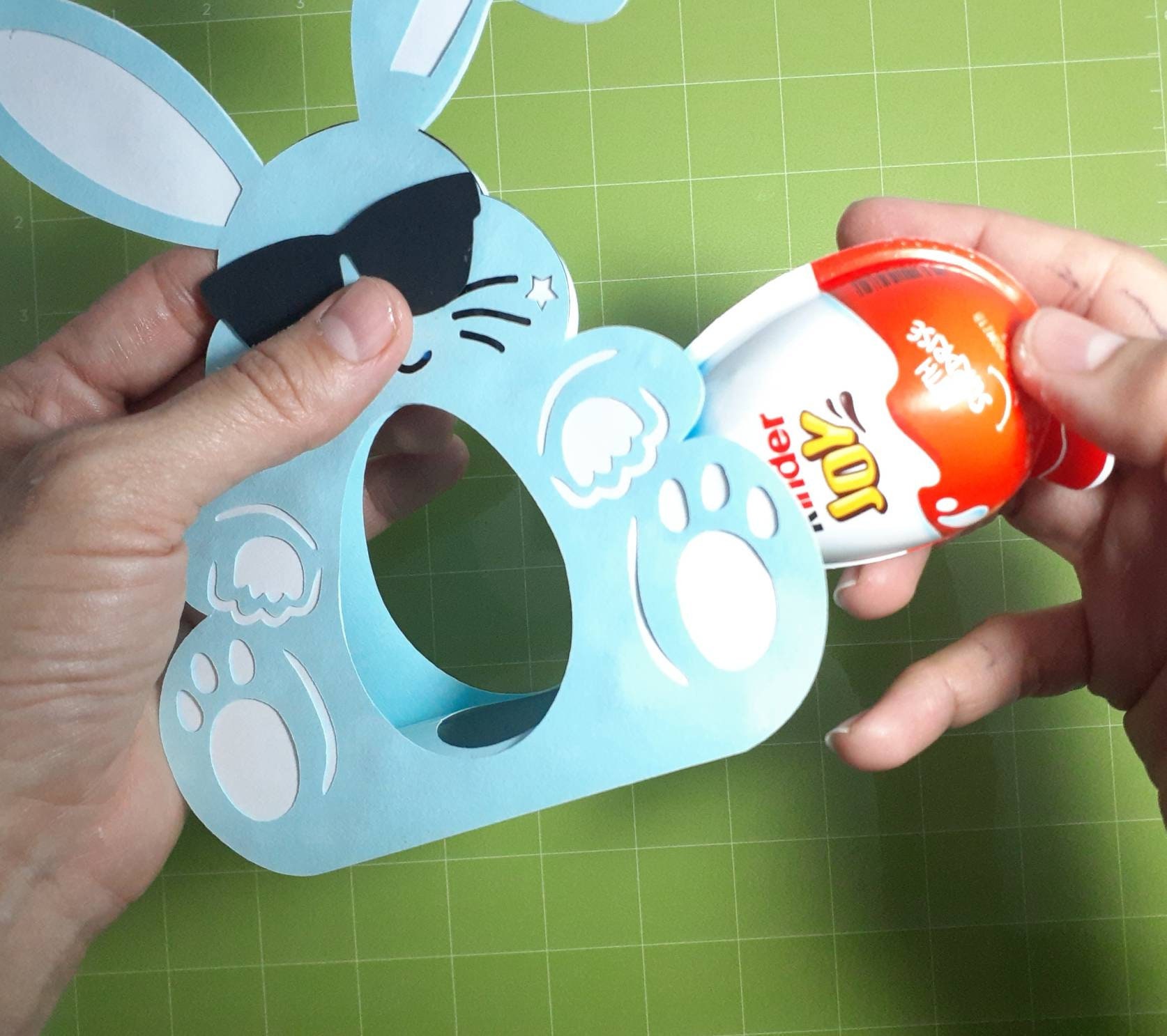 Easter Egg Holder SVG Template Bunny Kinder Egg SVG Cutting Etsy UK