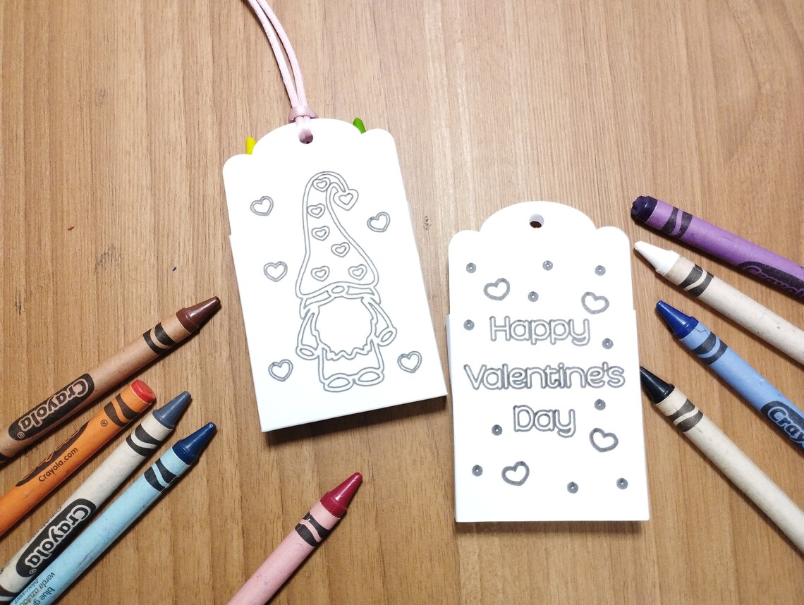 3 Svg Coloring Box Crayon Holder Valentines Day Unicorn Ears - Etsy
