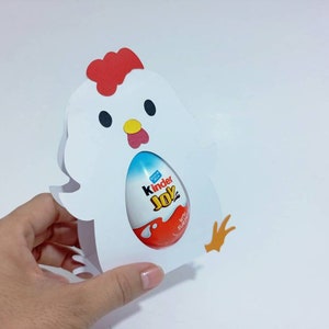 Suporte para ovo de galinha de Páscoa SVG Animal Kinder Joy Egg Svg para Cricut Joy Cricut Maker Cricut Explore Silhouette Cameo Brother ScanNCut Laser