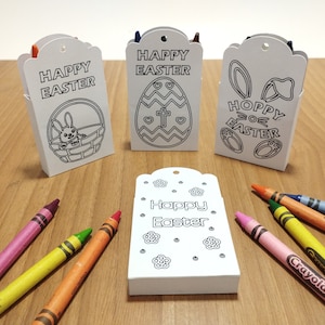 3 SVG Malbox Buntstifthalter Frohe Ostern Korb | Cricut Maker Cricut Joy Cricut Explore Silohuette Cameo Laser Cut