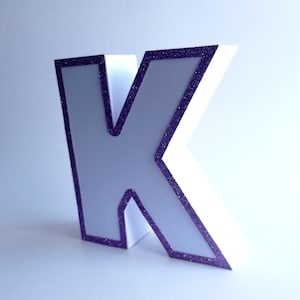 3D Letter Svg "k" 3D Letter svg File for Cricut 3D Letter Template Silhouette Cameo Laser Cut Letters Birthday SVG DXF PDF