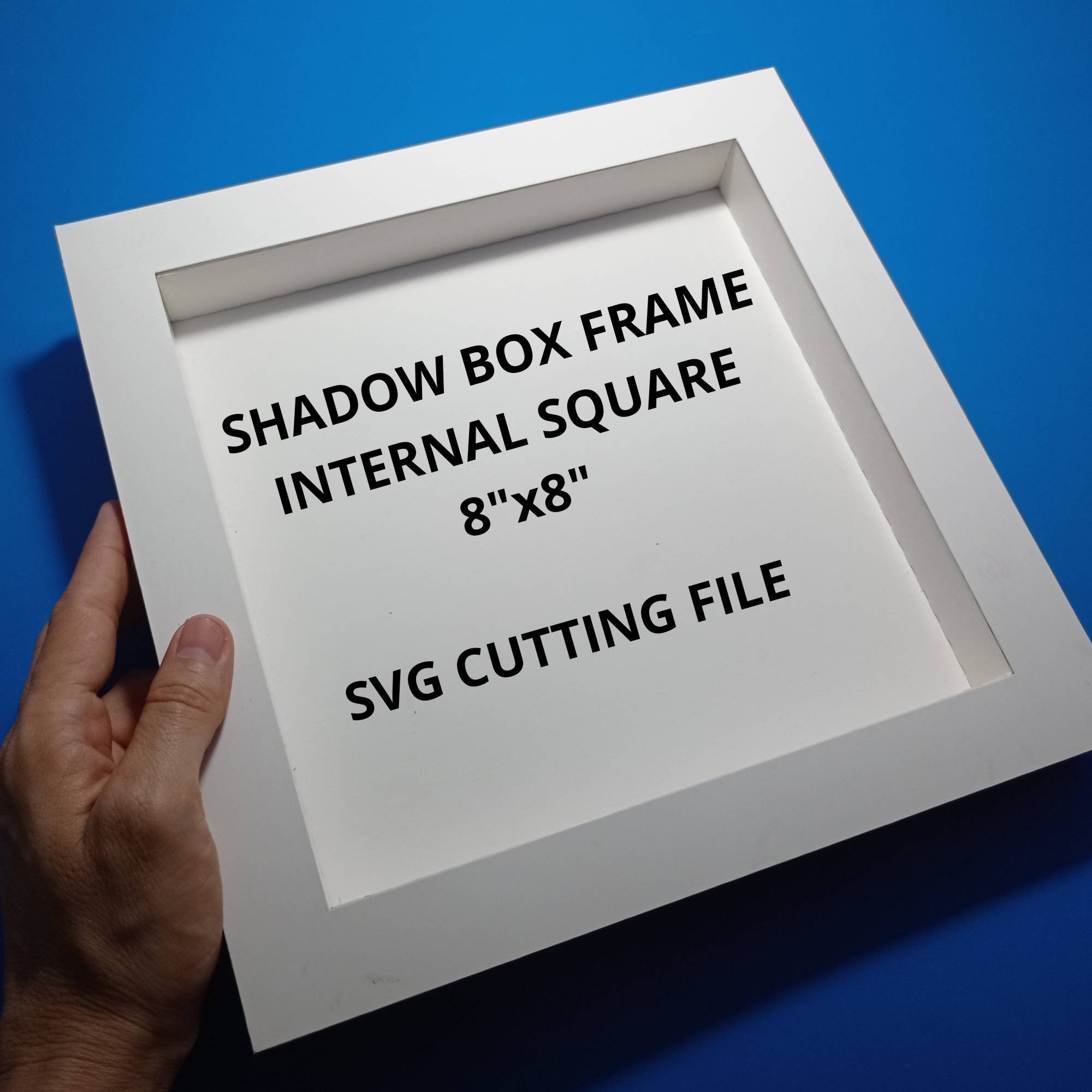 Shadow Box SVG Template Shadow Box Frame Flowers 8x8 SVG | Etsy