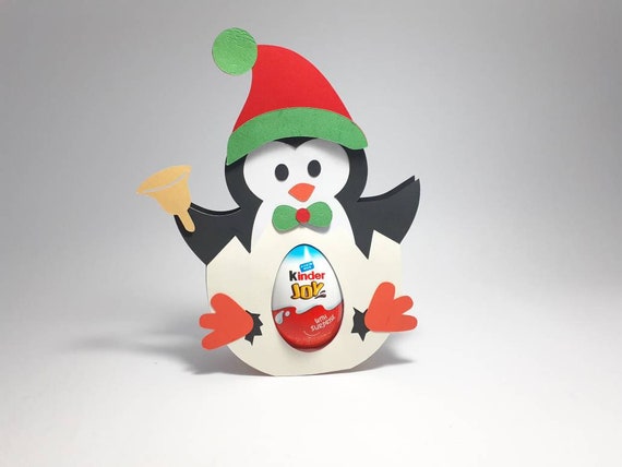 Weihnachts-Pinguin-Eierhalter SVG-Vorlage, Kinder-Ei-SVG