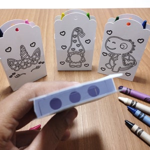 3 Svg Coloring Box Crayon Holder Valentines Day Unicorn Ears Dino Gnomo | Cricut Maker Cricut Joy Cricut Explore Silohuette Cameo Laser Cut