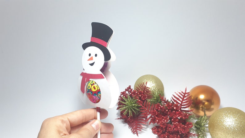 SVG Snowman Lollipop Holder Winter Svg Favor For Kids | Etsy