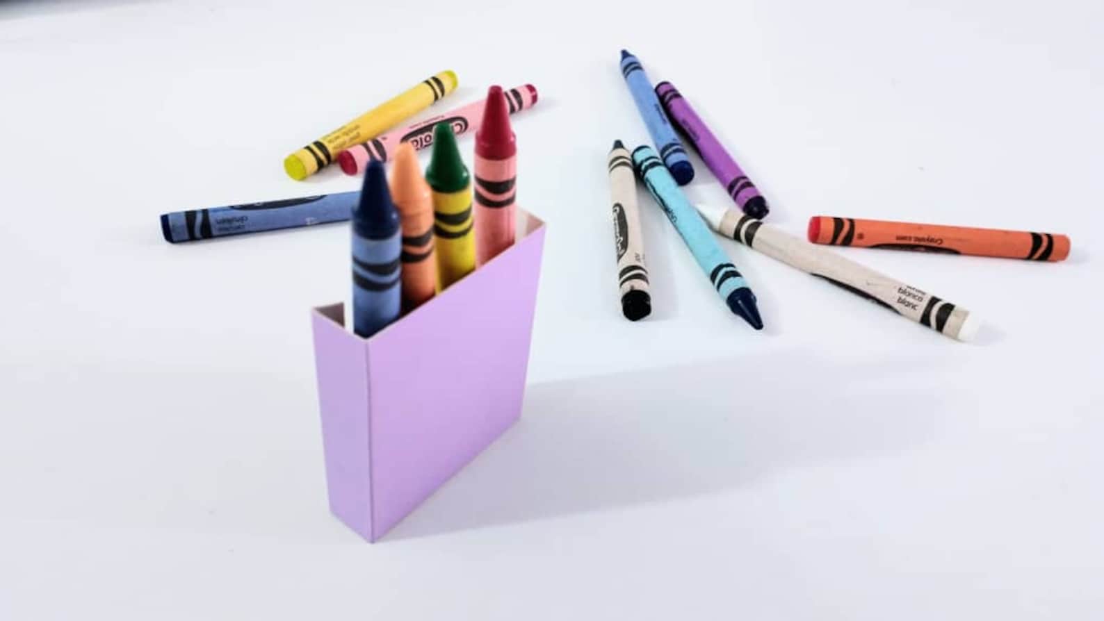 Svg Crayon Holder Box Template Coloring Activity Book Etsy