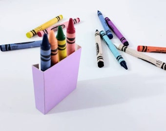 Svg Crayon Holder Box template | Coloring Activity Book | Crayon Holder SVG | Box Cricut Silohuette Cameo