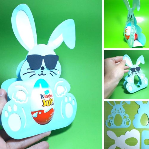 Easter Egg Holder SVG Template Bunny Kinder Egg SVG Cutting - Etsy Denmark