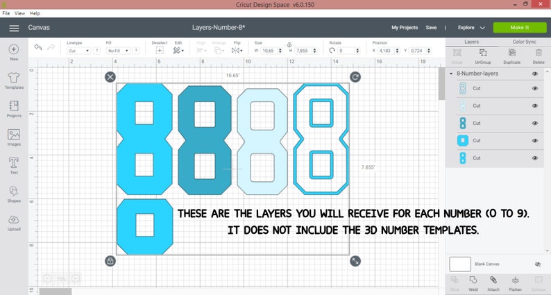 Download Layers for 3D Numbers Svg Numbers 0 to 9 Only 5 layers for ...