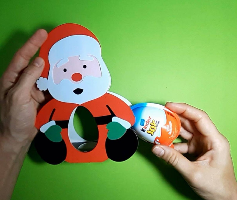 Download Santa Egg Holder SVG Template Kinder Egg SVG Cutting File ...