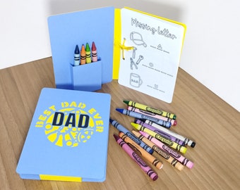 SVG Fathers Day Activity Book | Coloring book Template for Kids | Dad Tools | SVG for Cricut Silohuette Cameo