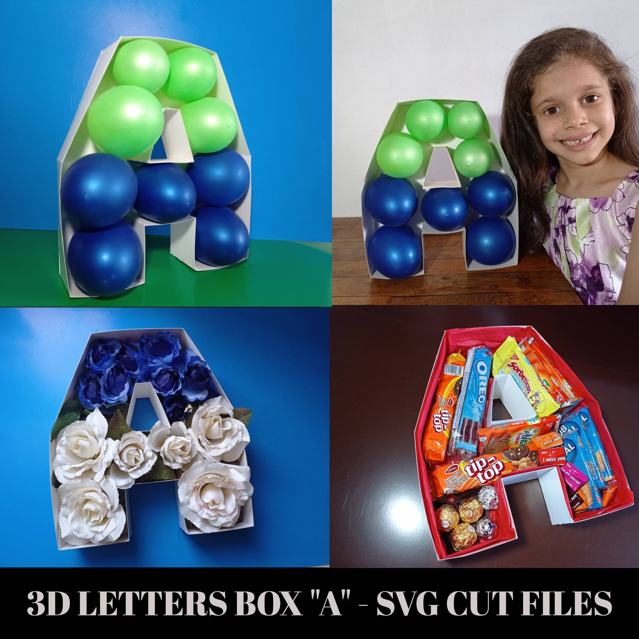 A 3d Letter Box Svg Letter Mosaic Balloon File For Cricut 3d Letter A 3d Letter Box Svg Letter Mosaic Balloon File For Cricut 3d Letter