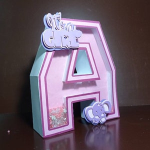 3D Shaker Letter Svg "A" 3D Letter svg-bestand voor Cricut 3D Letter Template Silhouette Cameo Laser Cut Letters Verjaardag PDF Afdrukbaar