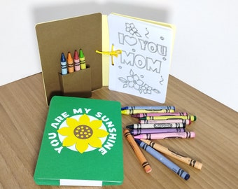 SVG Mothers Day Activity Book | Coloring book Template for Kids | Sunflower | SVG for Cricut Silohuette Cameo