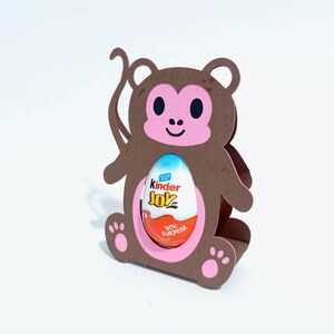 SVG Easter Monkey Egg Holder Animal Kinder Joy Egg Svg for Cricut Joy Cricut Maker Cricut Esplora Silhouette Cameo Brother ScanNCut Laser