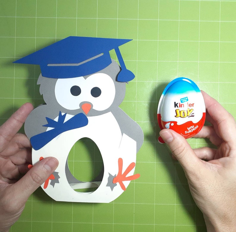 Download Graduate Owl Egg Holder SVG Template Kinder Egg SVG Cutting | Etsy